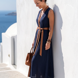 Norabeth | Contrast Line Midi Dress