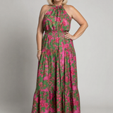 Solla | Draped Halter Midi Dress