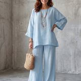 Saffa | Oversized Tunic Wide Leg Pant Set