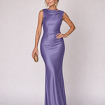 Talette | Sleeveless Boat Neck Fitted Maxi Dress