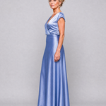 Dellora | Cap Sleeve Wrap Bodice Maxi Dress