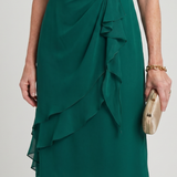 Callassa | Short Sleeve Layered Hem Midi Dress
