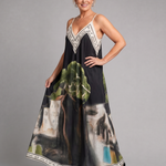 Caslyn | Scenic Print Sleeveless Flowing Midi Dress
