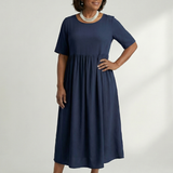 Verdra | Simple Gather Midi Dress