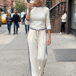 Saffmarie | Fitted Long Sleeve Top Wide Leg Pants Set