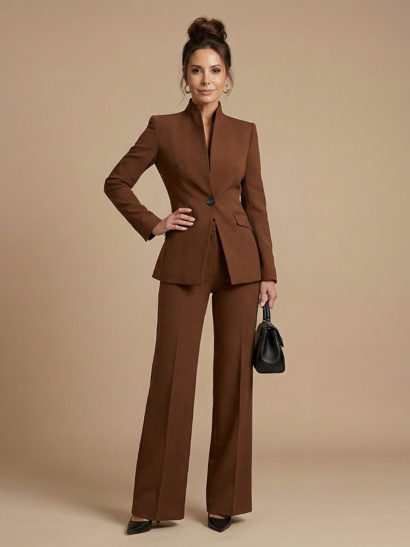 Mirassa | Structured Stand Collar Tailored Suit