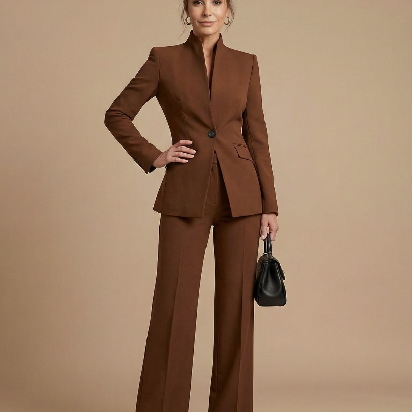Mirassa | Structured Stand Collar Tailored Suit