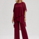 Surisette | Layered Chiffon Two Piece Pant Set