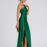 Talsette | One Shoulder High Side Slit Maxi Dress