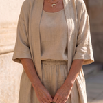Theassa | Three Piece Relaxed Top Pant Set