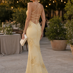 Talialette | Spaghetti Strap Corset Bodice Maxi Dress