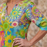 Milbelle | Multicolor Floral Pattern Knee Length Dress