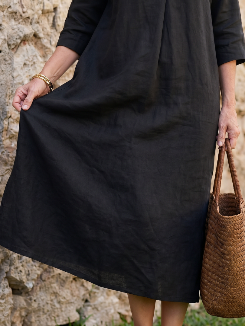 Noralora | Relaxed Straight Silhouette Midi Dress