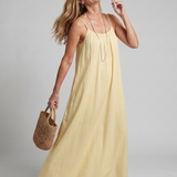 Lunine | Gathered Neckline Silhouette Loose Lounge Dress