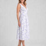 Dalrose | Sleeveless Floral V Neck Midi Dress