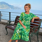 Dalnia | Printed Half Sleeve Midi Dress