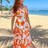 Veslyn | Off Shoulder Cutout Waist Maxi Dress