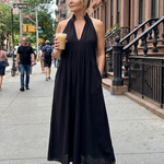 Elibelle | Halter Neck Relaxed Flowing Silhouette Midi Dress