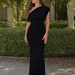 Odalora | One Shoulder Fitted Bodice Maxi Dress