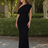 Odalora | One Shoulder Fitted Bodice Maxi Dress