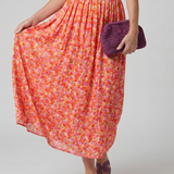 Mirawynne | Short Sleeve Ditsy Floral Print Midi Dress