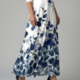 Liasette | Cross Wrap Neck Midi Dress