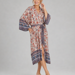 Fiossa | Floral Satin Wrap Lounge Robe