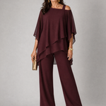 Taliadra | Layered Asymmetrical Two Piece Pant Set