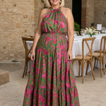 Solla | Draped Halter Midi Dress