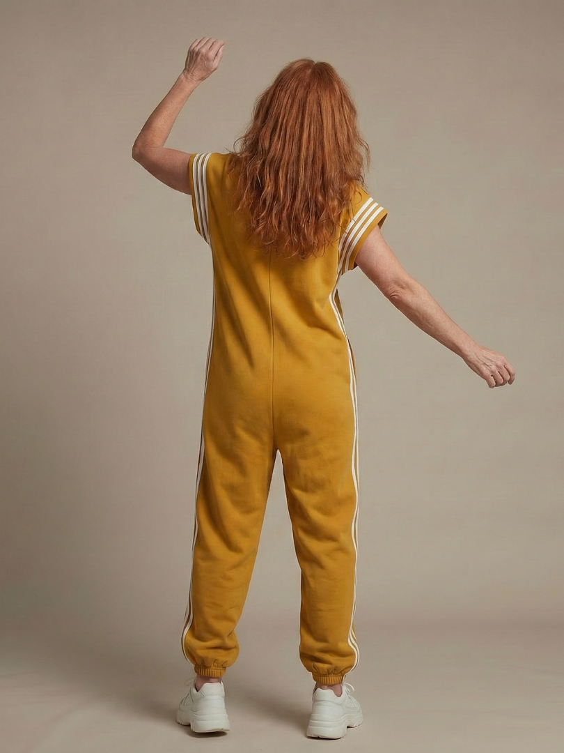 Mirania | Zip Front Stripe Panel Jumpsuit