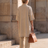 Theassa | Three Piece Relaxed Top Pant Set