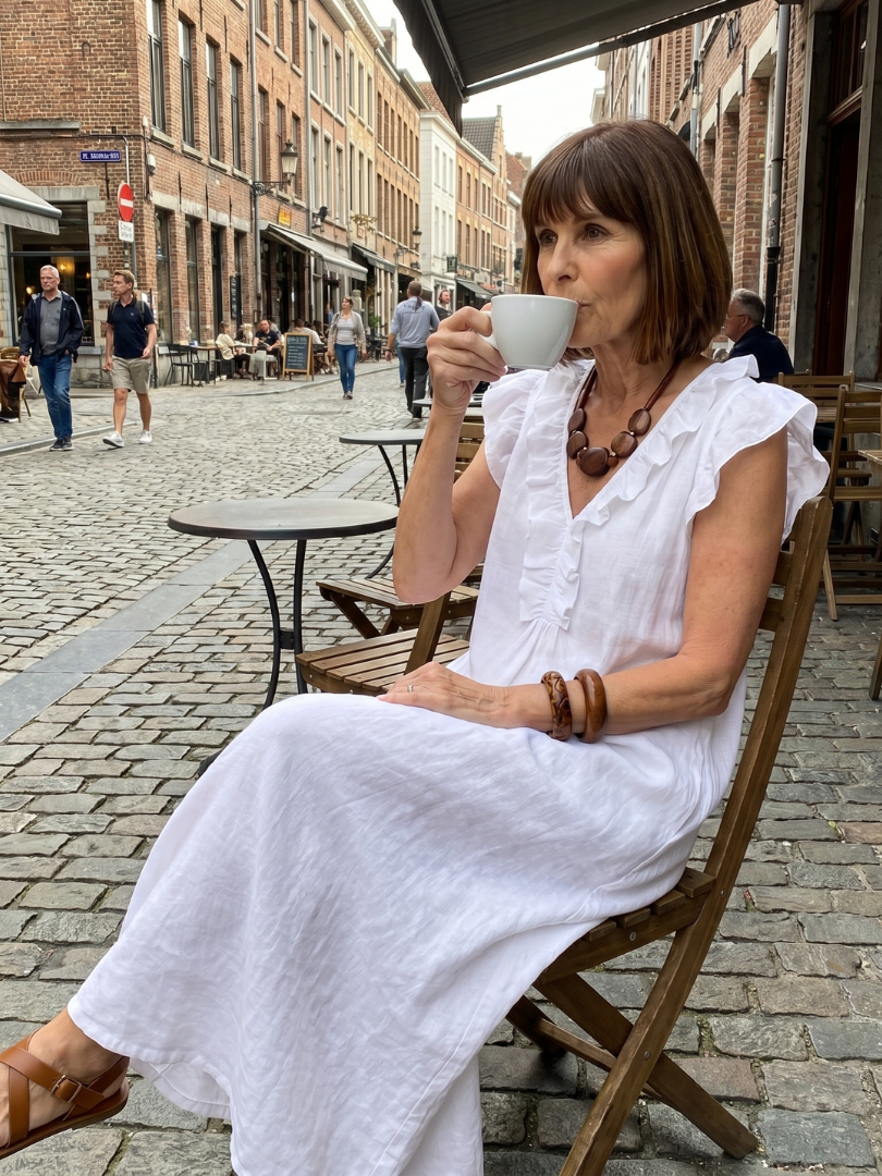 Temrose | Sleeveless Ruffle Trim Midi Dress