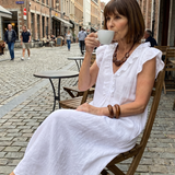 Temrose | Sleeveless Ruffle Trim Midi Dress