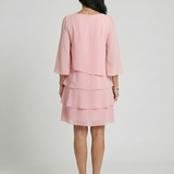 Lilabeth | Layered Flare Sleeve Knee Length Dress