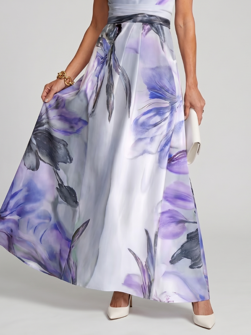 Isassa | Soft Halter Flowing Skirt Maxi Dress