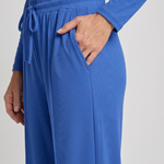 Lorlia | Long Sleeve Crew Neck Crop Top Pants Set