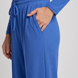 Lorlia | Long Sleeve Crew Neck Crop Top Pants Set