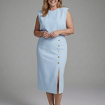 Camlette | Cap Sleeve Asymmetric Midi Dress