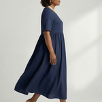 Verdra | Simple Gather Midi Dress