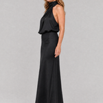 Taliana | Sleeveless Draped Neck Midi Dress