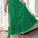 Fleurlia | Ruffle Sleeve Smocked Waist Midi Dress