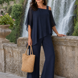 Taliadra | Layered Asymmetrical Two Piece Pant Set