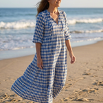Deldra | Diamond Print Tiered Midi Dress