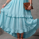 Vidassa | Tiered Ruffle Halter Maxi Dress