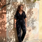 Noretta | Cold Shoulder Wrap Waist Relaxed Jumpsuit