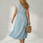 Tesbeth | Stack Button Midi Dress