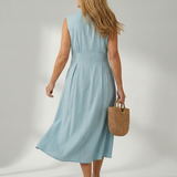 Tesbeth | Stack Button Midi Dress