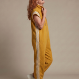 Mirania | Zip Front Stripe Panel Jumpsuit