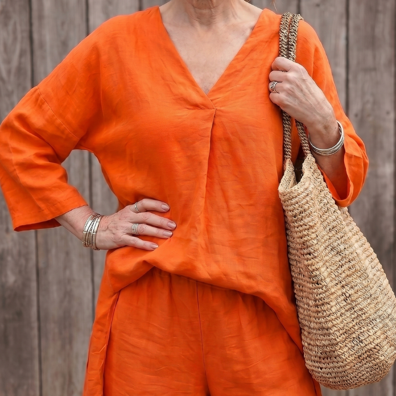 Penwynne | Loose Tunic Top Wide Leg Pant Set