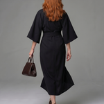 Dorsette | Sculpted Waist Panel Midi Dress